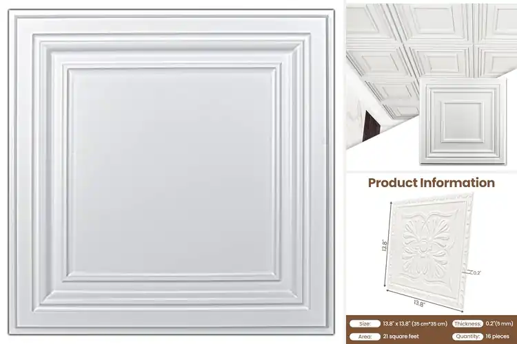 Detailed view of Best DIY Ceiling Tiles