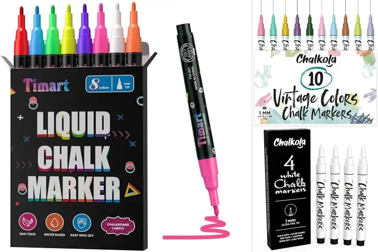 Detailed view of Best Fine Line Chalk Pens