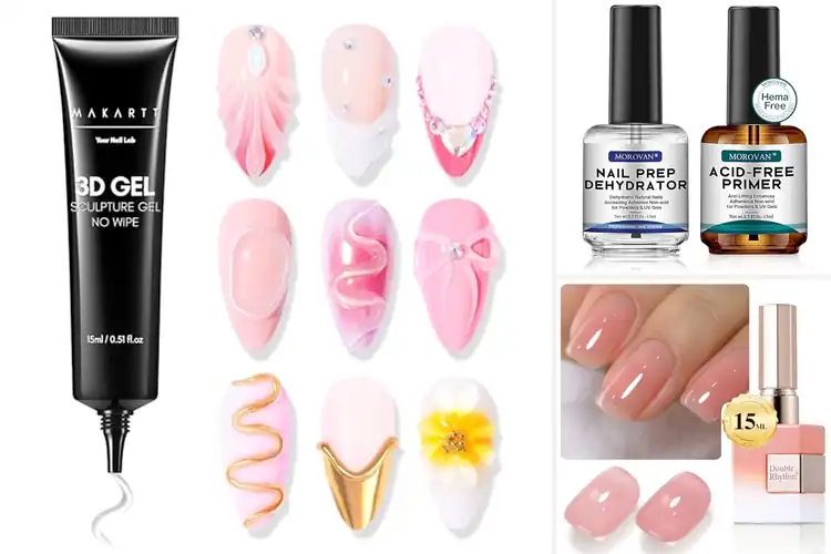 Detailed view of Best Nail Art For Natural Acrylic Gel