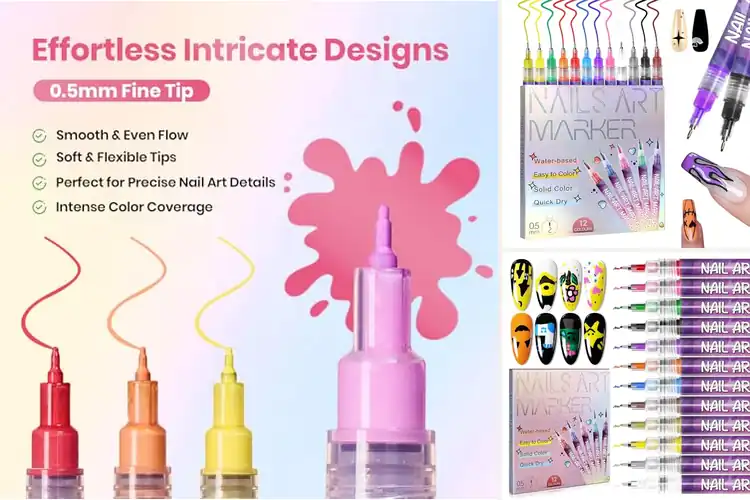 Detailed view of Best Nail Art Pens: Effortless Precision for Vibrant Designs