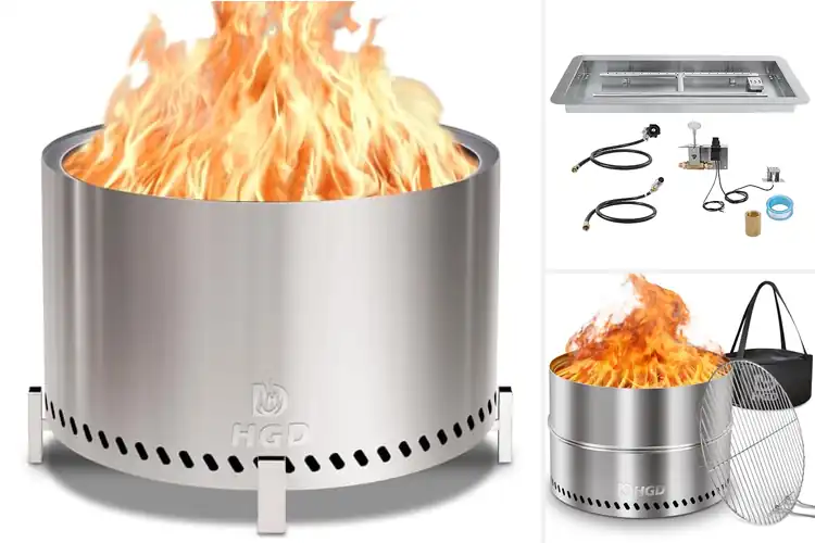 Detailed view of Best Stainless Steel Construction Fire Pit