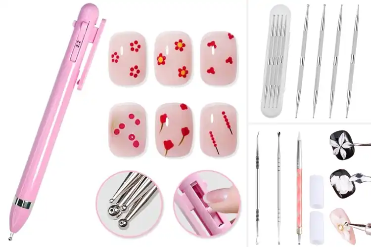 Detailed view of Best Stainless Steel Nail Dotting Pens